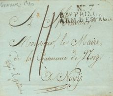 1810. GERONA A NOVY (FRANCIA). Marca Nº7 / BAU. PRINCIPAL / ARM. D'ESPAGNE (Tizón IX-94). MAGNIFICA Y RARA. - Other & Unclassified