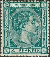 4 Pts Verde. Color Muy Intenso. MAGNIFICO Y RARO. Cert. CEM. - Other & Unclassified