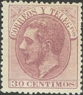 30 Cts Lila. Muy Bien Centrado. MAGNIFICO. Cert. CEM. - Other & Unclassified
