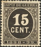 15 Cts Negro. Excepcional Centraje. PIEZA DE LUJO. - Autres & Non Classés