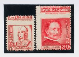 30 Cts Carmín Y 30 Cts Rosa. Variedad DENTADO HORIZONTAL DESPLAZADO. MAGNIFICOS. (Edifil 2015: +89€) - Other & Unclassified