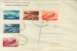 1938. Serie Completa, A Falta Del 15 Pts. BARCELONA A LONDRES (GRAN BRETAÑA). Al Dorso Fechador CORREO SUBMARINO / MAHON - Other & Unclassified