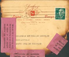 1956. 80 Cts Verde. MADRID A SANTA CRUZ DE TENERIFE. Avión De La Compañía Aviaco Que Cubría El Trayecto Málaga-Tenerife  - Sonstige & Ohne Zuordnung