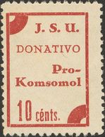 10 Ctsw Rojo. J.S.U. PRO-KOMSOMOL. MAGNIFICA Y MUY RARA. (Allepuz 1526, Domenech 1690) - Sonstige & Ohne Zuordnung