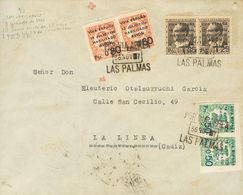 1937. Serie Completa, En Parejas Con Un Sello Variedad "13" EN LUGAR DE "18". LAS PALMAS A LA LINEA DE LA CONCEPCION. Al - Otros & Sin Clasificación