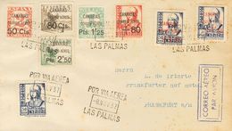 1937. Serie Completa, A Falta Del 80 Cts Sobre 2 Cts Castaño (algún Valor Tonalizado). LAS PALMAS A FRANKFURT (ALEMANIA) - Other & Unclassified