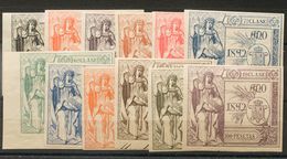 Serie Completa POLIZAS (1892), Doce Valores. Nº000000. MAGNIFICA Y MUY RARA. (Alemany, 364/75) - Andere & Zonder Classificatie