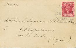 1903. 50 Cts Carmín. BATA A LA LEVADE (FRANCIA). Matasello CORREOS / BATA, En Azul Y Al Dorso Anotación Manuscrita "Vien - Other & Unclassified
