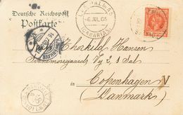 1905. 10 Cts Rojo. Tarjeta Postal Ilustrada (Nyasoso) De BATA A COPENHAGUE (DINAMARCA). Matasello CORREOS / BATA Y En El - Sonstige & Ohne Zuordnung