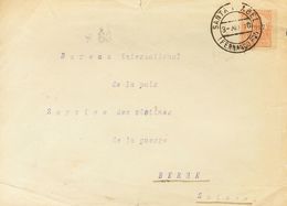 1918. 50 Cts Naranja. SANTA ISABEL A BERNA (SUIZA). Al Dorso Llegada. MAGNIFICA. - Other & Unclassified