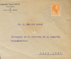 1919. Conjunto De Dos Cartas De RIO DE ORO A CABO JUBY, Circuladas Con El 15 Cts Naranja Y 40 Cts Rojo (certificado), Re - Autres & Non Classés