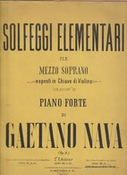 Spartito SOLFEGGI ELEMENTARI Per Soprano Di GAETANO NAVA G. RICORDI & C. - Componisten Van Musicalkomedies