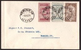 Regno, Serie Dante Del 1921 Su Busta Filatelica    -CM84 - Poststempel