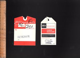 BEA BRITISH EUROPEAN AIRWAYS Cabin Baggage Strap Tag 1963 London Reykjavik Compagnie Aérienne - Europa