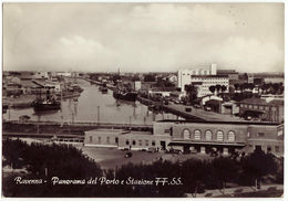 RAVENNA - PORTO E STAZIONE FERROVIARIA - VIAGG. 1957 - - Ravenna