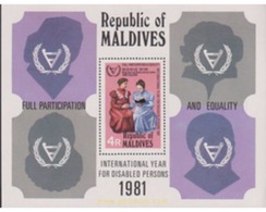 Ref. 340528 * MNH * - MALDIVES. 1982. INTERNATIONAL DAY OF DISABLED PERSONS	 . DIA INTERNACIONAL DE LAS PERSONAS DESCAPA - Maldive (1965-...)