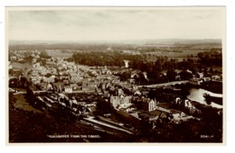 Ref 1348 - Early Real Photo Aerial Postcard - Callander From The Crags - Stirlingshire Scotland - Stirlingshire