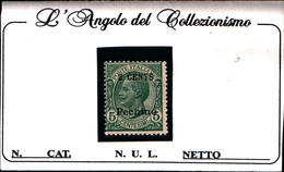 93527) ITALIA- 2 C. Su 5 C. Emissioni Ordinarie Sopras. Pechino E In Moneta Cinese (centesimi O Dollari) - 1918-MLH* - Pekin