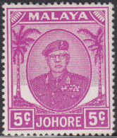 Malaya  Johore 1949-55 MH Sc 134 5c Sultan Ibrahim - Johore