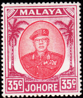 Malaya  Johore 1949-55 MH Sc 145 35c Sultan Ibrahim - Johore