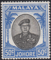 Malaya  Johore 1949-55 MH Sc 147 50c Sultan Ibrahim - Johore