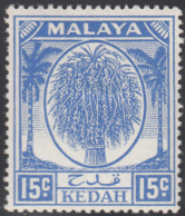 Malaya Kedah 1950-55 MH Sc 71 15c Sheaf Of Rice - Kedah