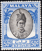 Malaya Kedah 1950-55 MH Sc 78 50c Sultan Tungku Badlishah - Kedah