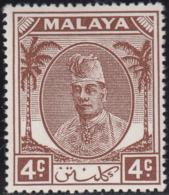 Malaya  Kelantan 1951 MH Sc 53 4c Sultan Ibrahim - Kelantan