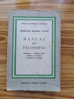 Brasil 1961 Manual De Filosofia Theobaldo Miranda Santos Companhia Editora Nacional Exemplar 6685 São Paulo Science - School