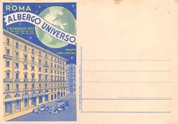 09987 "ROMA - ALBERGO UNIVERSO - PROPR. COMM. G. ROSCIOLI" CART. NON SPED - Wirtschaften, Hotels & Restaurants