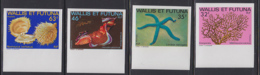 WALLIS & FUTUNA (1982) Sea Creatures. Set Of 4 Imperforates. Scott Nos 294-7, Yvert Nos 297-300. - Geschnittene, Druckproben Und Abarten