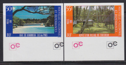 NEW CALEDONIA (1986) Isle Of Pines. Inland Village. Set Of 2 Imperforates. Scott Nos 535-6, Yvert Nos 512-3. - Imperforates, Proofs & Errors