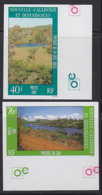 NEW CALEDONIA (1986) Landscapes. Set Of 2 Imperforates. Scott Nos 547-8, Yvert Nos 525-6. - Ongetande, Proeven & Plaatfouten