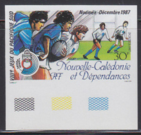 NEW CALEDONIA (1987) Rugby. Imperforate. Scott No 569, Yvert No 547. 8th South Pacific Games. - Sin Dentar, Pruebas De Impresión Y Variedades