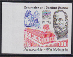 NEW CALEDONIA (1988) Pasteur. Institute. Microscope. Imperforate. Scott No 601, Yvert No 563. - Imperforates, Proofs & Errors