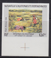 NEW CALEDONIA (1984) Crab Fishing By De Laborgne. Imperforate. Scott No C202, Yvert No PA245. - Geschnittene, Druckproben Und Abarten