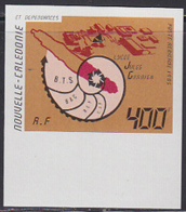 NEW CALEDONIA (1985) Jules Garnier School. Nautilus Shell. Map Of Island. Imperforate. Scott No C206, Yvert No PA249. - Imperforates, Proofs & Errors