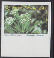 NEW CALEDONIA (1988) Rauvolfia Sevenetti. Imperforate. Scott No 579, Yvert No PA258. Medicinal Plants. - Imperforates, Proofs & Errors