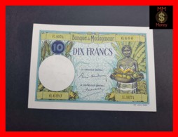 MADAGASCAR 10 Francs  1937   P. 36   P.hs  AU \ UNC - Madagascar