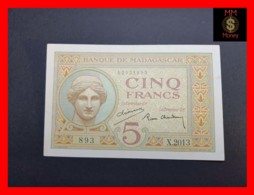 MADAGASCAR 5 Francs 1937  P. 35    VF \ XF - Madagaskar