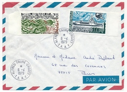 TAAF - Env. Aff  0,70 Algues + 0,50 PH Jeanne D'Arc - Obl Alfred Faure Crozet 6/4/1979 - Brieven En Documenten