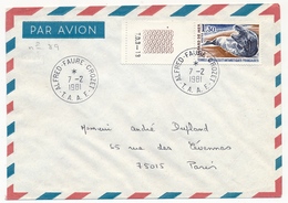 TAAF - Env. Aff 1,30 Léopard Des Mers - Obl Alfred Faure Crozet 7/2/1981 - Briefe U. Dokumente