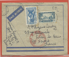 SENEGAL LETTRE CENSUREE DE 1941 DE DAKAR POUR EVIAN FRANCE - Storia Postale