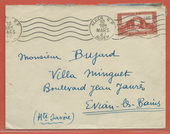 ALGERIE LETTRE DE 1942 DE ALGER POUR EVIAN FRANCE - Lettres & Documents