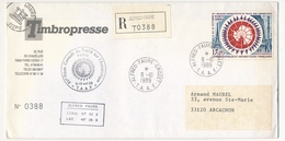 TAAF - Enveloppe Affr 17,70 Traité Sur L'Atlantique - Obl Alfred Faure Crozet - 9/10/1989 + Obl PARIS - Storia Postale