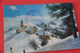 Udine Tarvisio Santuario Monte Lussari In Inverno 1964 + Timbro Albergo Lussari - Udine