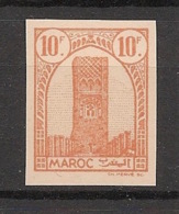 Maroc - 1943-44 - N°Yv. 220 - Tour Hassan 10f Rouge-orange - Non Dentelé / Imperf. - Neuf Luxe ** / MNH / Postfrisch - Neufs