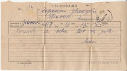 TELEGRAPH, TELEGRAMME SENT FROM BRASOV TO PETROSANI, 1946, ROMANIA - Telégrafos