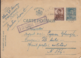 KING MICHAEL, CENSORED TULCEA NR 3, WW2, PC STATIONERY, ENTIER POSTAL, 1943, ROMANIA - World War 2 Letters