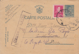 KING MICHAEL, CENSORED TULCEA NR 4, WW2, PC STATIONERY, ENTIER POSTAL, 1942, ROMANIA - Cartas De La Segunda Guerra Mundial